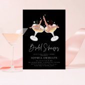 シックモダンシャンパンブライダルシャワー 招待状