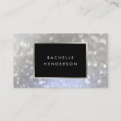 シックモダンシルバースパークルファッション&美しい 名刺 (正面)
