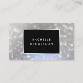 シックモダンシルバースパークルファッション&美しい 名刺