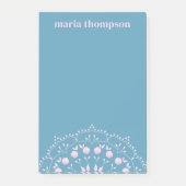 シックモダンシンプルピンクペリウィンクルブルーカスタム ポストイット (正面)