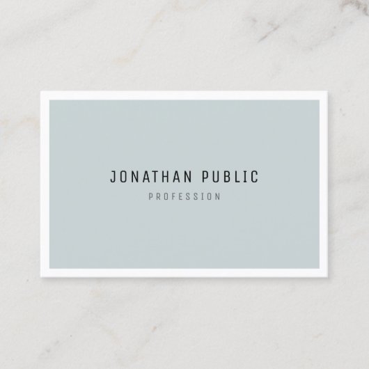 シックモダンシンプルブルーグリーンミニマリストテンプレート 名刺 (正面)