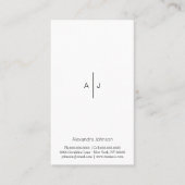 シックモダンシンプルミニマリストホワイトブルーグレー 名刺 (正面)