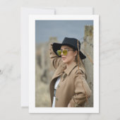 シックモダンシンプル誕生日25日 招待状 (裏面)