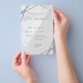 シックモダンジオメトリックマーブルシルバー5.5x8.5 チラシ (ハンドル)