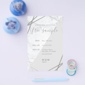 シックモダンジオメトリックマーブルシルバー5.5x8.5 チラシ (シングル)