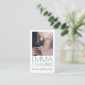 シックモダンジュエリーデザイナー名刺 名刺 (スタンド正面)