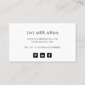 シックモダンジュエリーデザイナー名刺 名刺 (裏面)