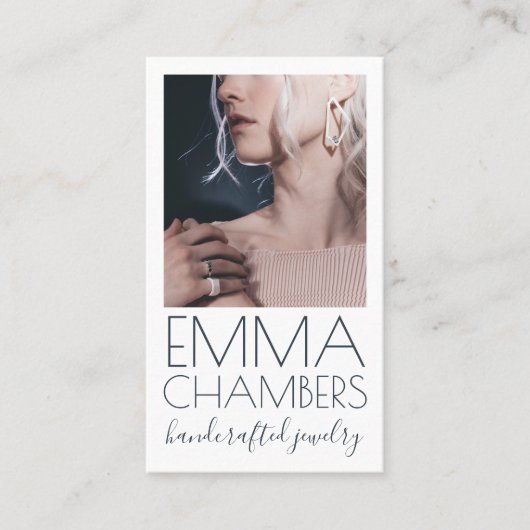 シックモダンジュエリーデザイナー名刺 名刺 (正面)