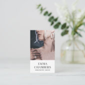 シックモダンジュエリーデザイナー名刺 名刺 (スタンド正面)