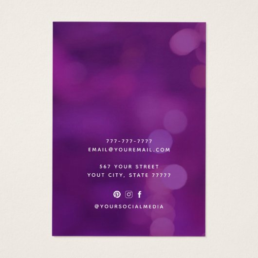 シックモダンジュエリーネックレスイヤリングディスプレイカード (裏面)