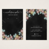 シックモダンジュエリーネックレスイヤリングディスプレイカード (正面&裏面)