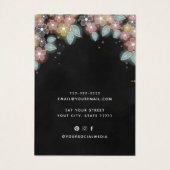 シックモダンジュエリーネックレスイヤリングディスプレイカード (裏面)