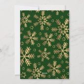 シックモダンジョイグリーン金ゴールドフォトコラージュクリスマス シーズンカード (裏面)