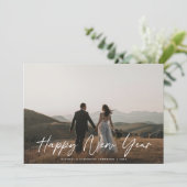 シックモダンスエレガントクリプトHappy New Year写真 シーズンカード (スタンド正面)