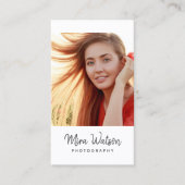 シックモダンスクリプトタイポグラフィシンプル写真家 名刺 (正面)