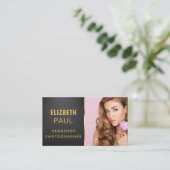 シックモダンスクリプトタイポグラフィシンプル写真家 名刺 (スタンド正面)