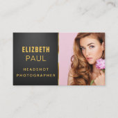 シックモダンスクリプトタイポグラフィシンプル写真家 名刺 (正面)