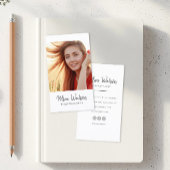 シックモダンスクリプトタイポグラフィシンプル写真家 名刺