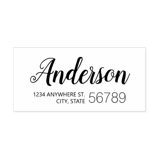 シックモダンスクリプトファミリ名差出人住所 セルフインキングスタンプ (デザイン)