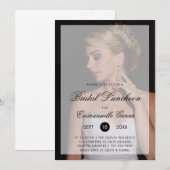 シックモダンスクリプトブライダルランチョンフォト 招待状 (正面/裏面)