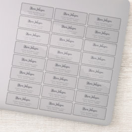 シックモダンスクリプトミニマル差出人住所ラベル シール