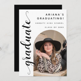 シックモダンスクリプト卒業オープンハウス 案内状