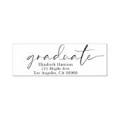 シックモダンスクリプト卒業差出人住所 セルフインキングスタンプ (デザイン)