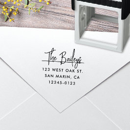 シックモダンスクリプト名差出人住所 セルフインキングスタンプ