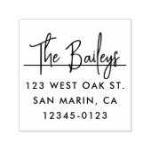 シックモダンスクリプト名差出人住所 セルフインキングスタンプ (デザイン)