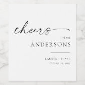 シックモダンスクリプト応援結婚ズ ワインラベル (シングルラベル)