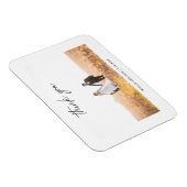 シックモダンスクリプト手書き結婚のフォトマグネ マグネット (右側)