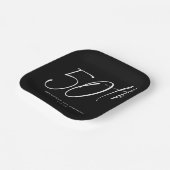 シックモダンスクリプト50歳50歳の誕生日パーティー ペーパープレート (傾斜あり)