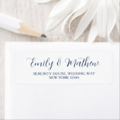 シックモダンスクリプ結婚トの差出人住所ラベル ラベル (インサイチュ)