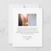 シックモダンスクリプ結婚トの2枚の写真 サンキューカード (裏面)