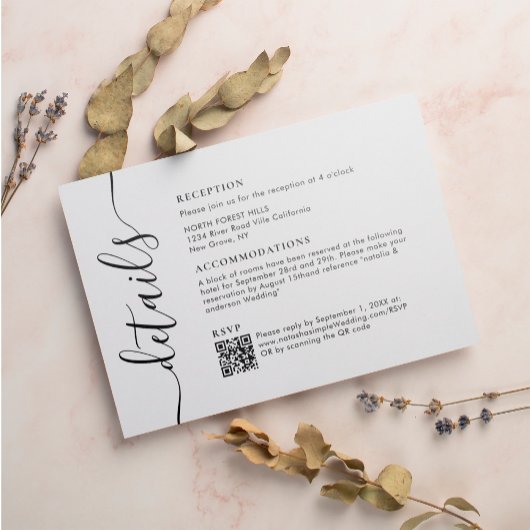 シックモダンスクリプ結婚ト詳細 エンクロージャーカード