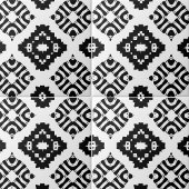 シックモダンスタイリッシュブラックとホワイトジオメトリック タイル