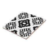 シックモダンスタイリッシュブラックとホワイトジオメトリック タイル (側面)