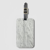 シックモダンスタイリッシュミニマル白グレー大理石 ラゲッジタグ (正面縦)