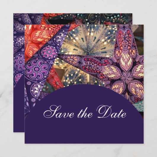 シックモダンスターが日付を保存 セーブザデート (正面/裏面)