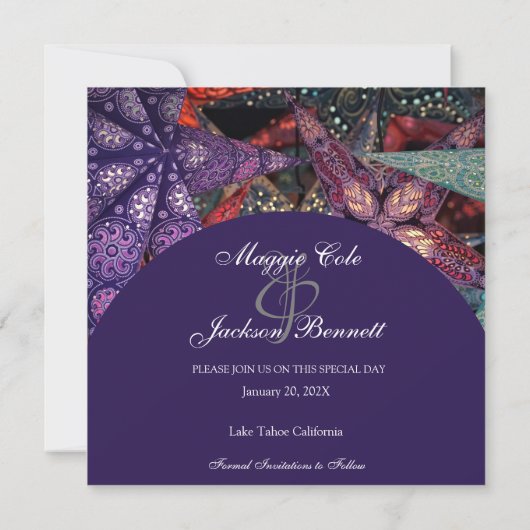 シックモダンスターが日付を保存 セーブザデート (裏面)