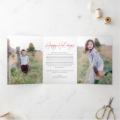 シックモダンステートメントホリデートリフォールドカード 三つ折り招待状 (内部)