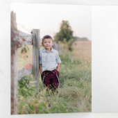 シックモダンステートメントホリデートリフォールドカード 三つ折り招待状 (内部最初)