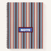 シックモダンストライプの ノートブック (正面)