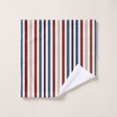 シックモダンストライプの バスタオルセット (ウォッシュタオル)