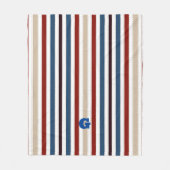 シックモダンストライプの フリースブランケット (正面)