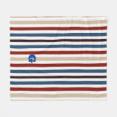 シックモダンストライプの フリースブランケット (正面(横))