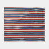 シックモダンストライプの フリースブランケット (正面(横))