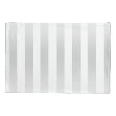 シックモダンストライプセズグレーサテンシック装飾 枕カバー (裏面)