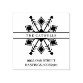 シックモダンスノーフレーククリスマス&ウィンターファミリーナ ラバースタンプ (インプリント)