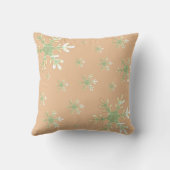 シックモダンスノーフレークパターンホリデー クッション (裏面)